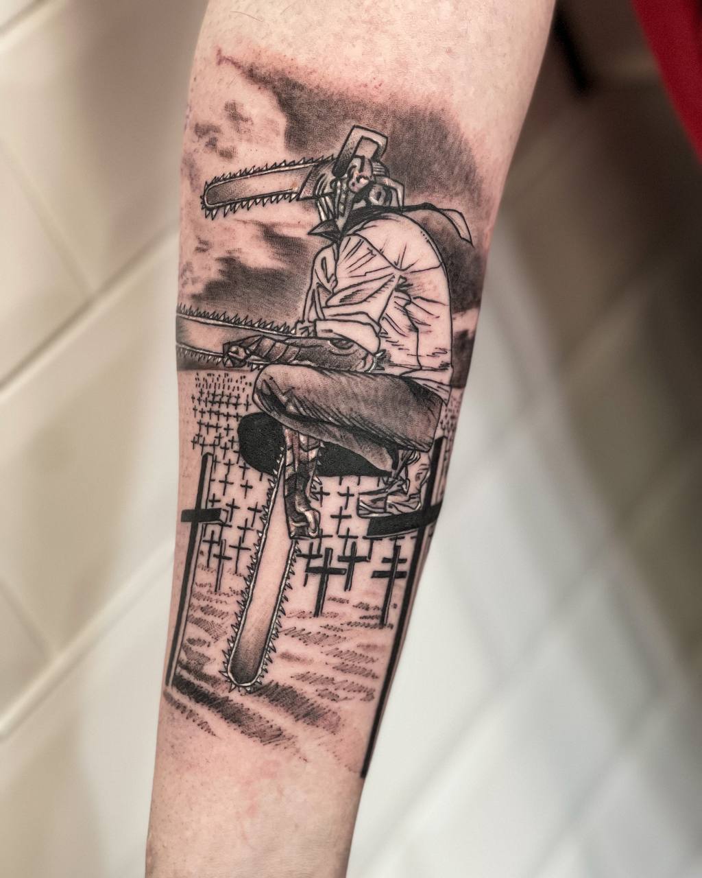 Anime TATTOOS 11 anime tattoo chainsaw man tattoo by vatican lounge in manchester uk