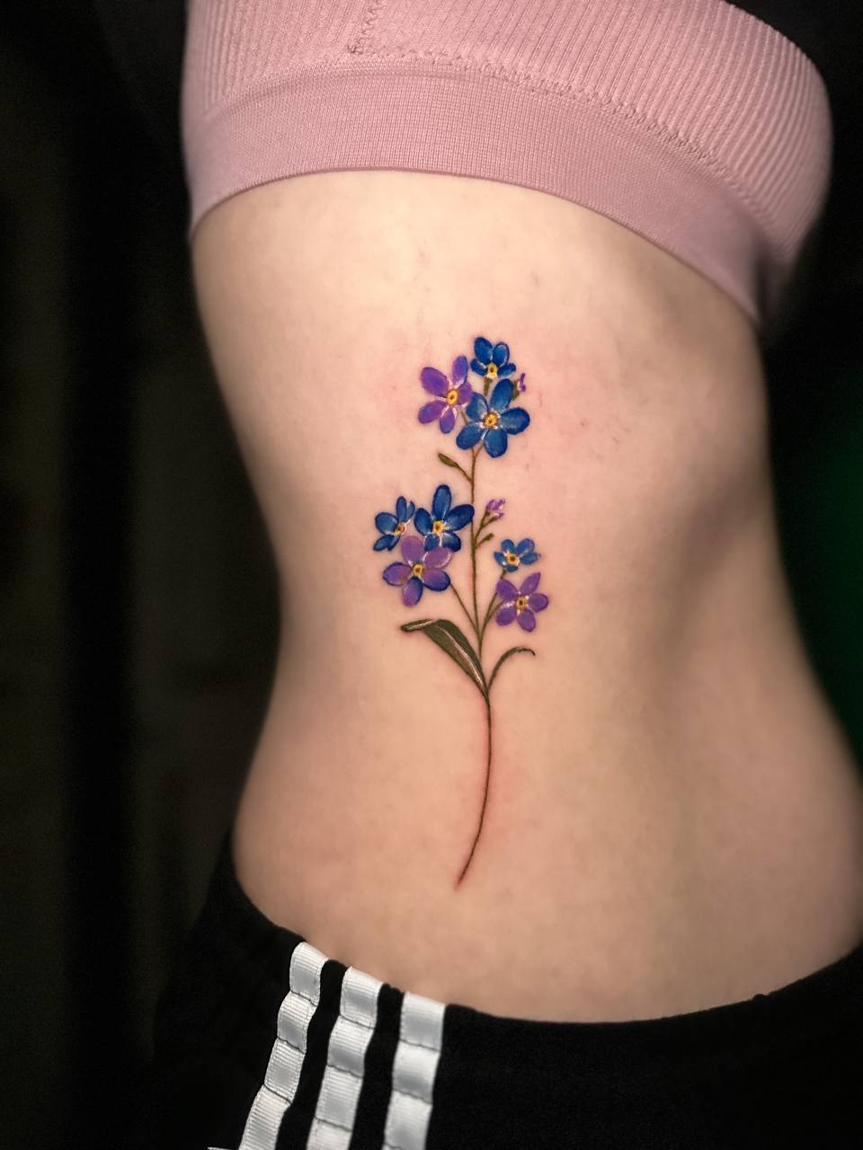 colour tattoo flowers tattoo by vatican lounge manchester uk