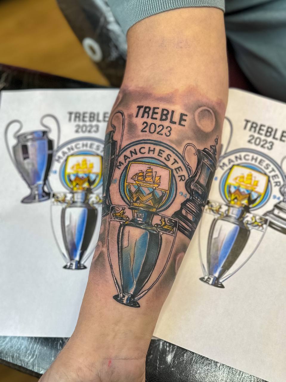 colour tattoo treble manchester city by vatican lounge manchester uk