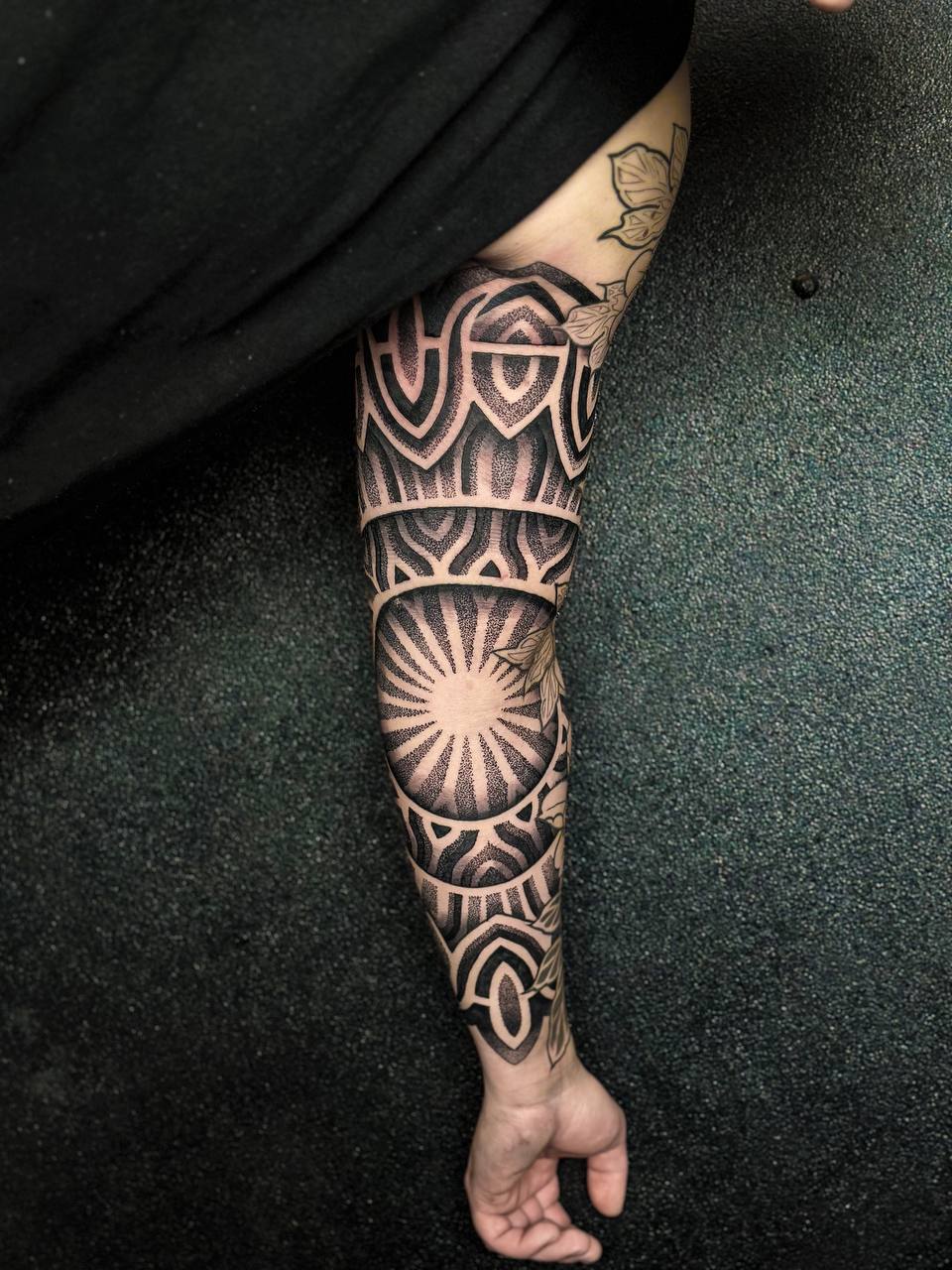 dot work tattoo dot work sleeve tattoo by vatican lounge in manchester uk