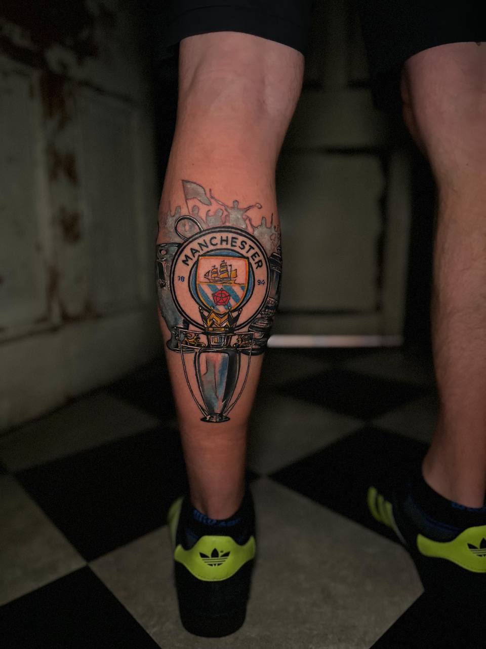 Football TATTOOS 8 football tattoo treble blue moon man city football club tattoo by vatican lounge in manchester uk