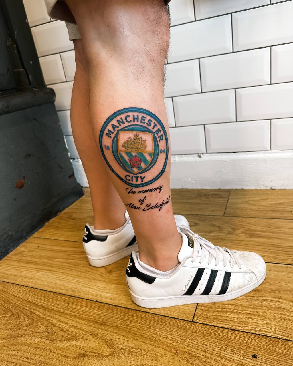 Football TATTOOS 7 football tattoo treble fan man city football club tattoo by vatican lounge in manchester uk