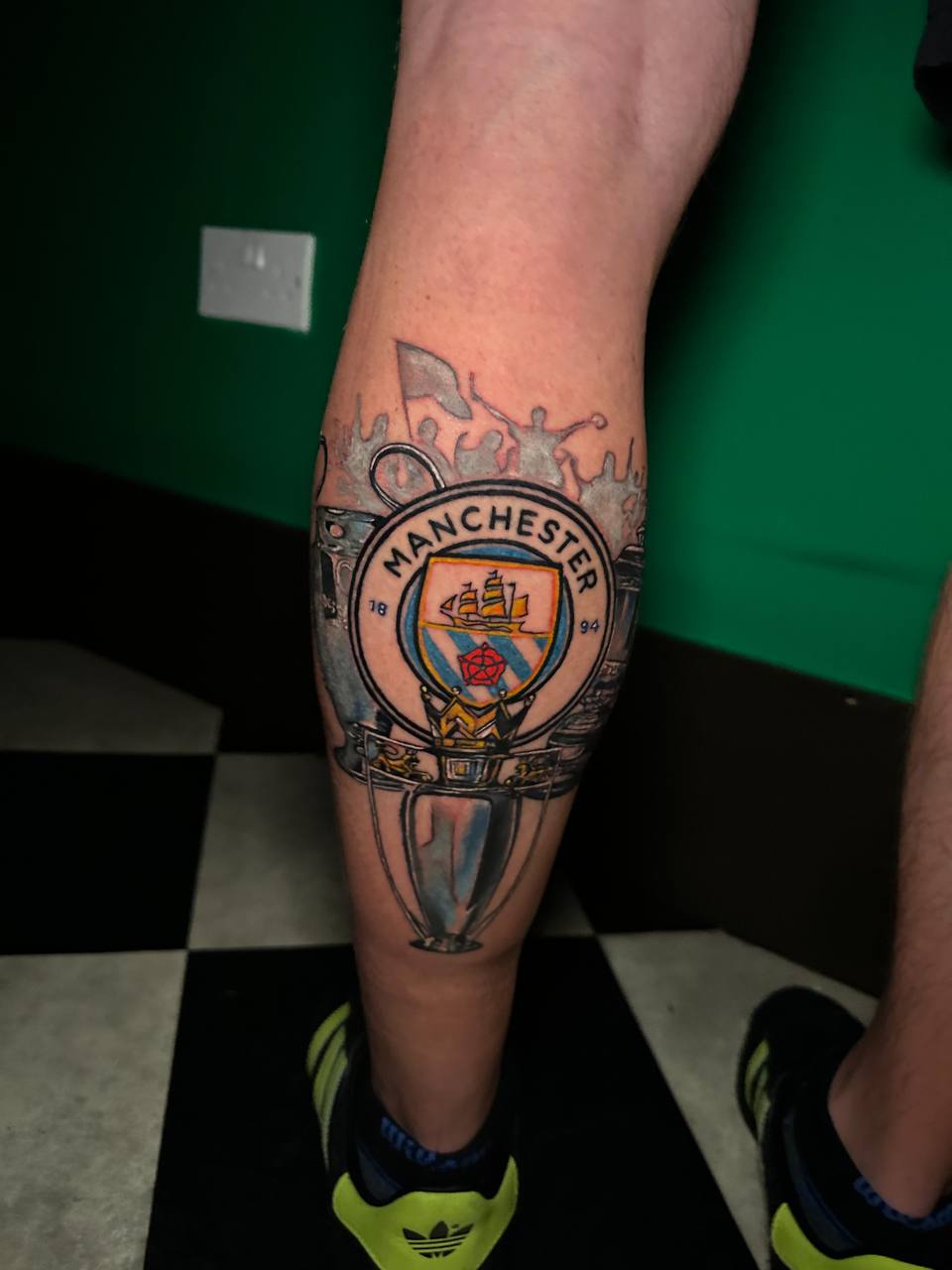 Football TATTOOS 3 football tattoo treble tattoo blue moon manchester city football club by vatican lounge in manchester uk