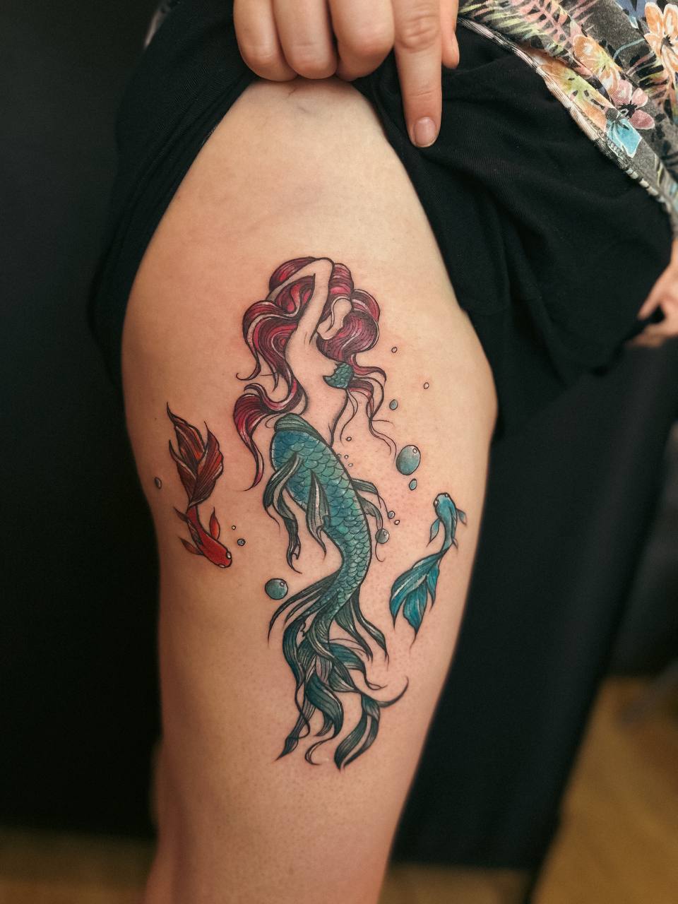 neo traditional tattoo mermaid tattoo by vatican lounge manchester uk