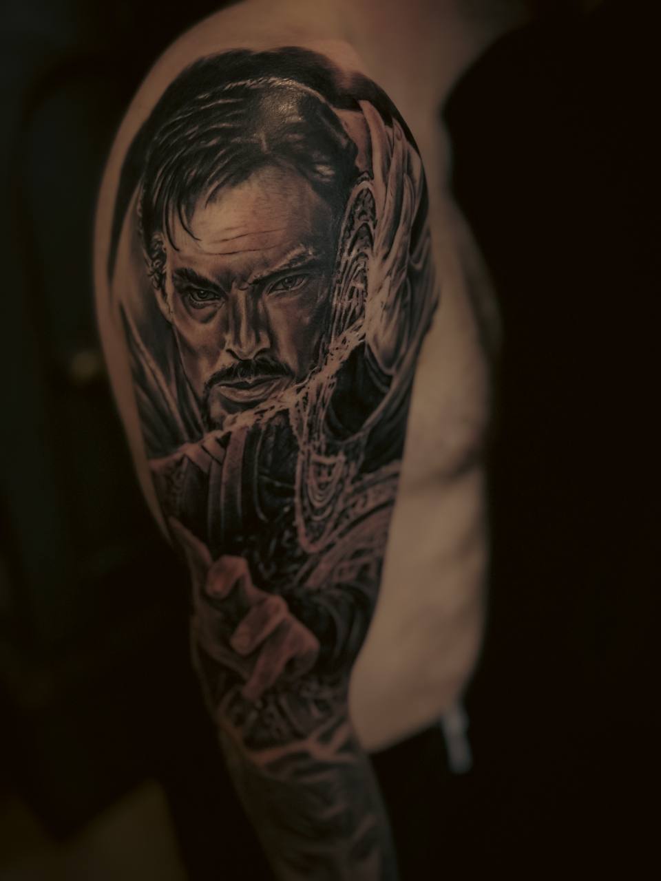 Realism TATTOOS 10 realism tattoo doctor strange marvel tattoo by vatican lounge manchester uk