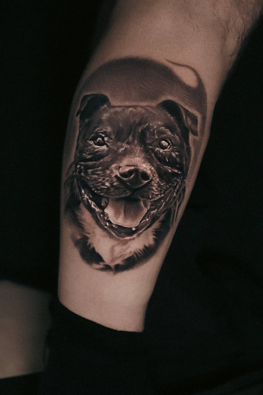 Realism TATTOOS 9 realism tattoo dog portrait tattoo by vatican lounge manchester uk